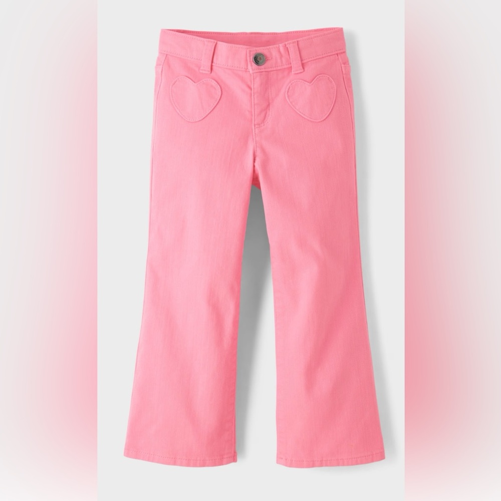 Pink Girls Flared Bottoms